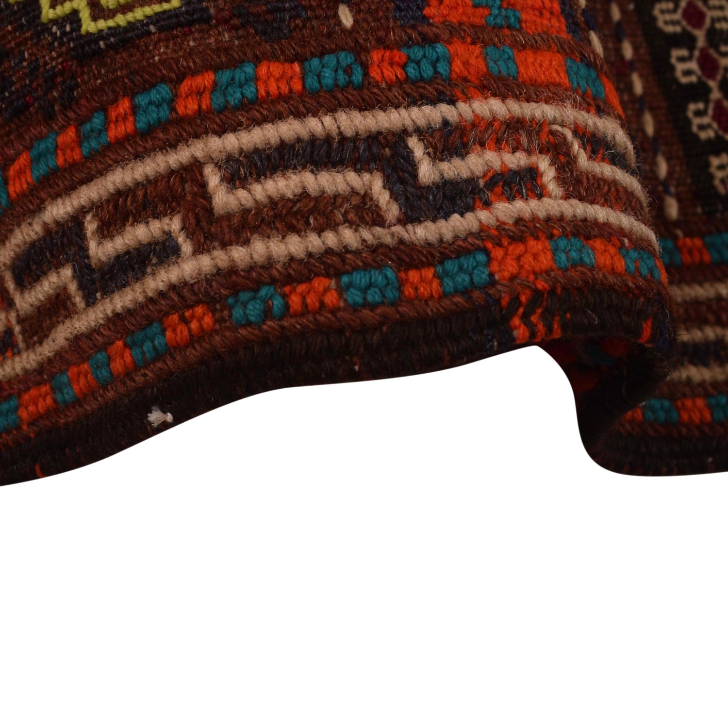 Laghari Kilim Area Rug Handmade Multi Geometric 4x7 ft