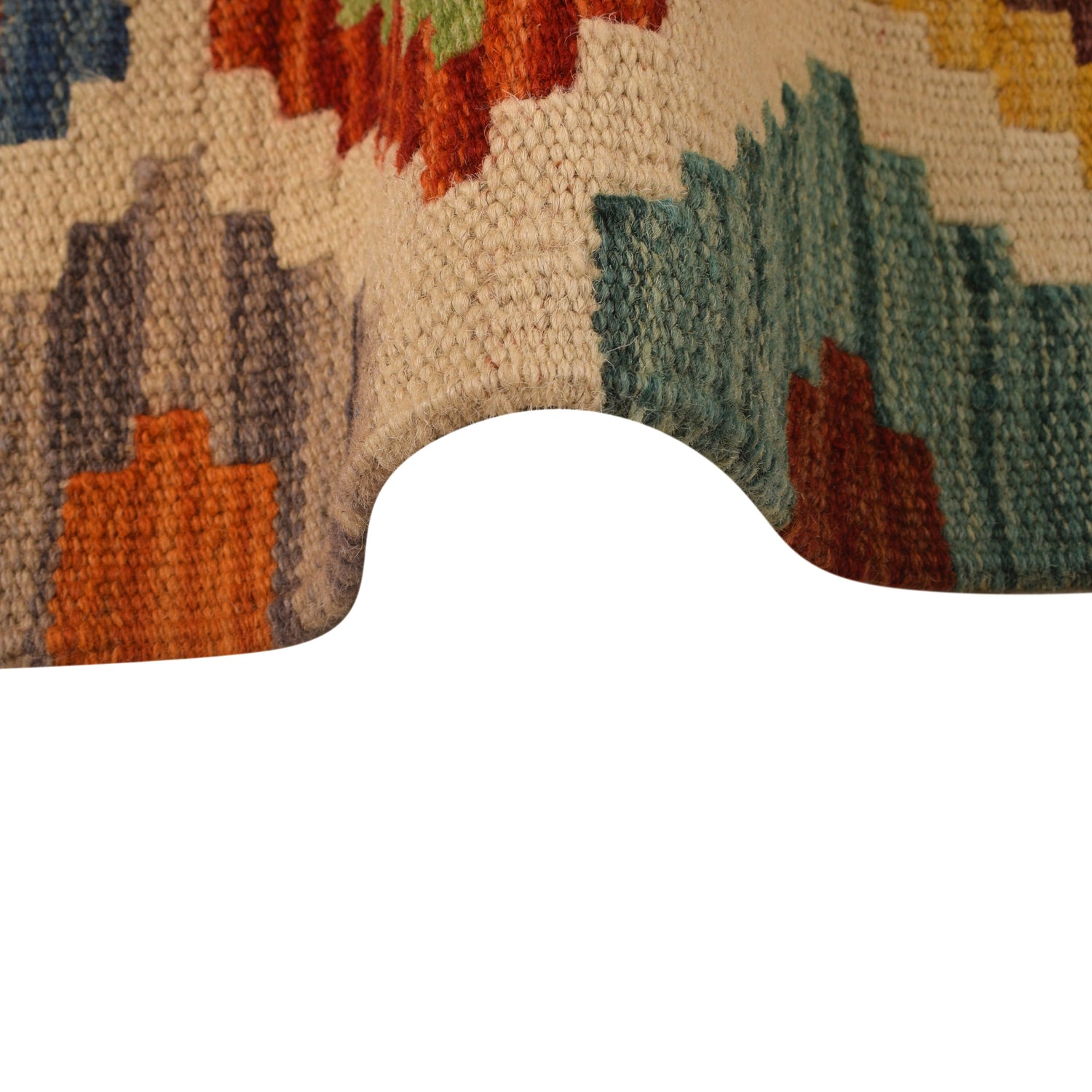 Handmade Multi Kilim Geometric 10' Runner