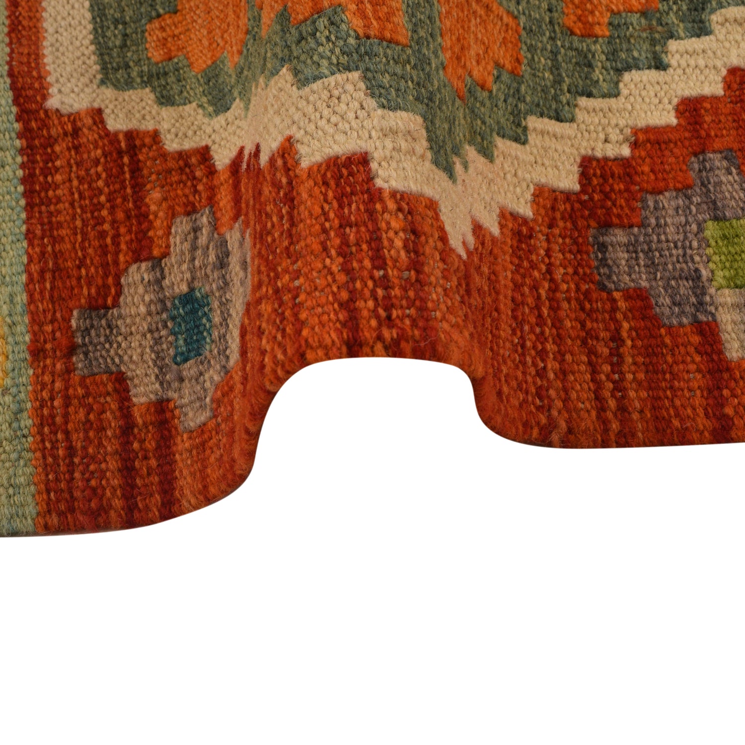 Handmade Multi Kilim Geometric 8' Runner