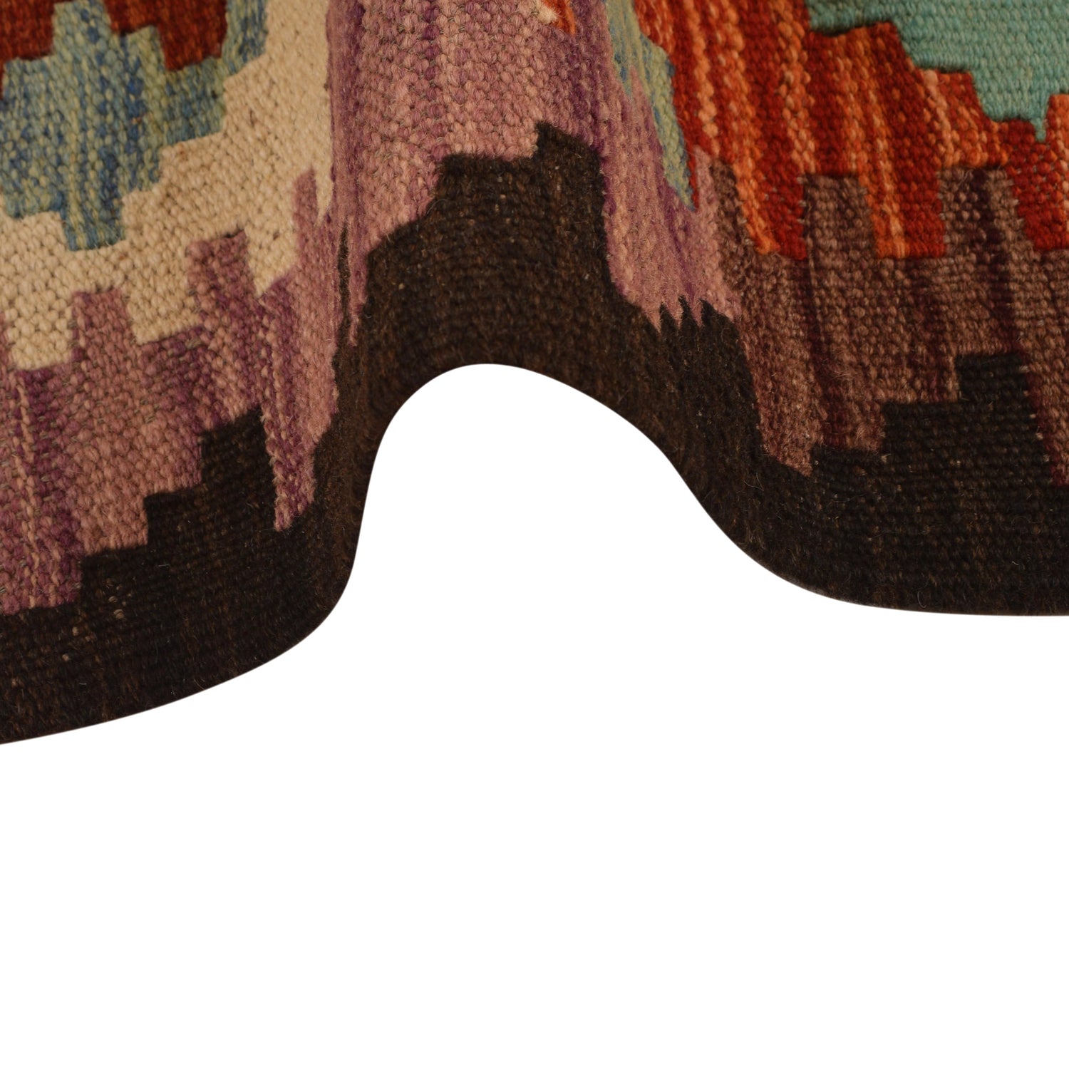 Handmade Multi Kilim Geometric 8' Runner