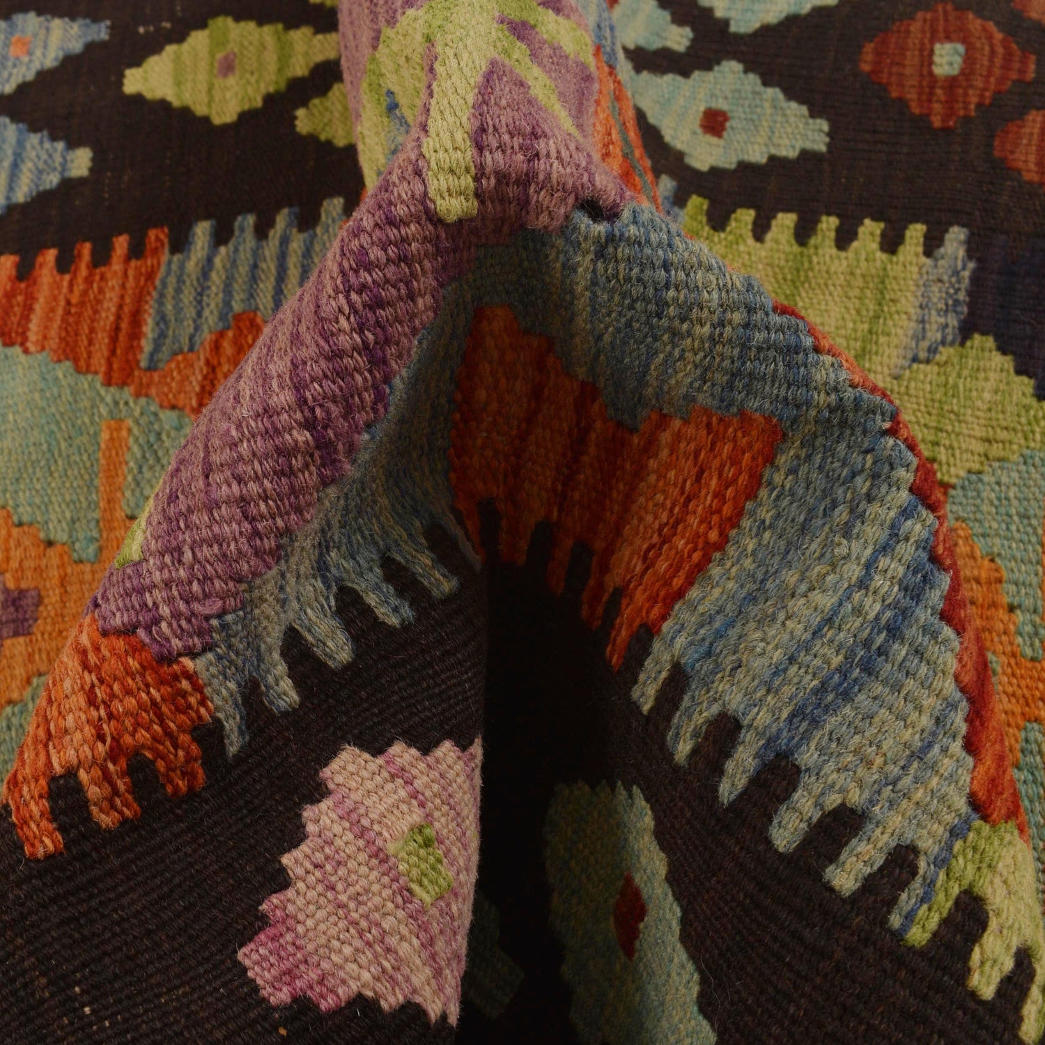 Handmade Multi Kilim Geometric 2x4 ft