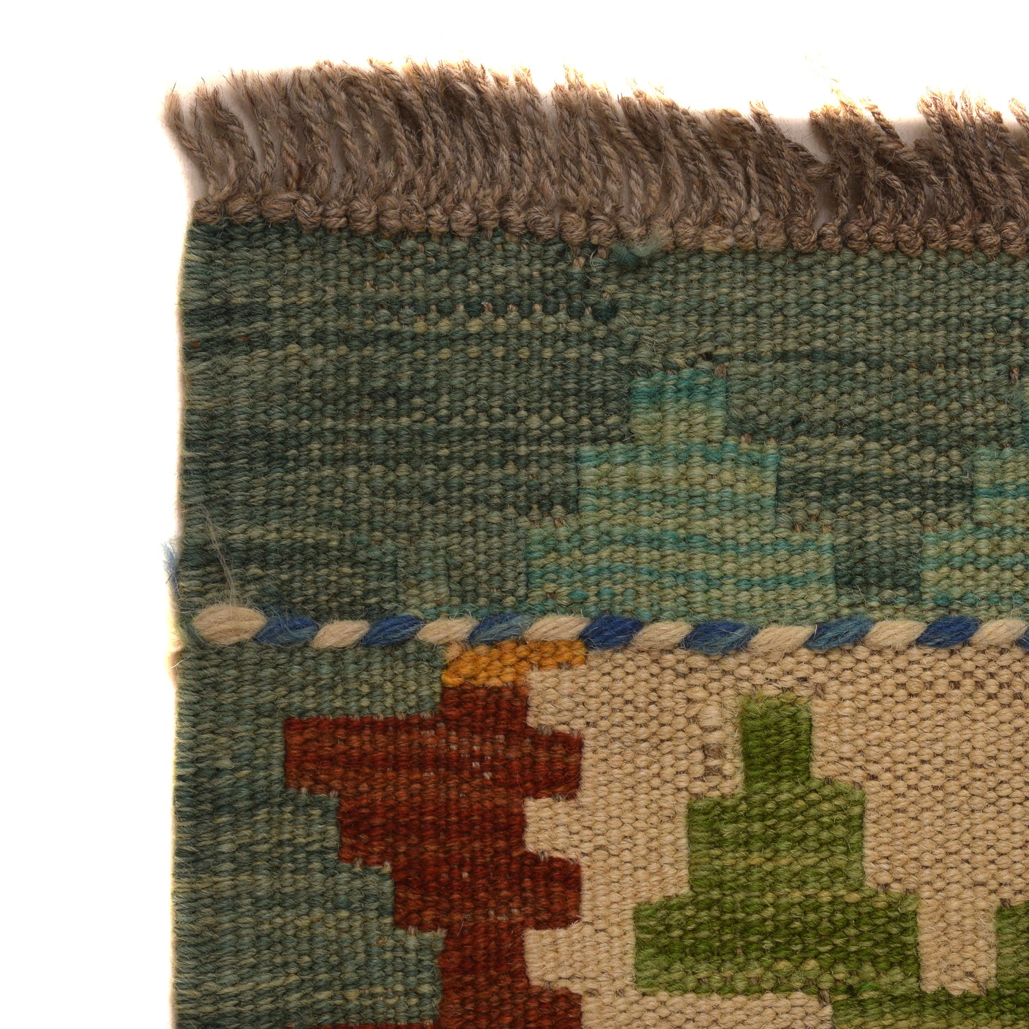 Handmade Multi Kilim Geometric 8' Runner