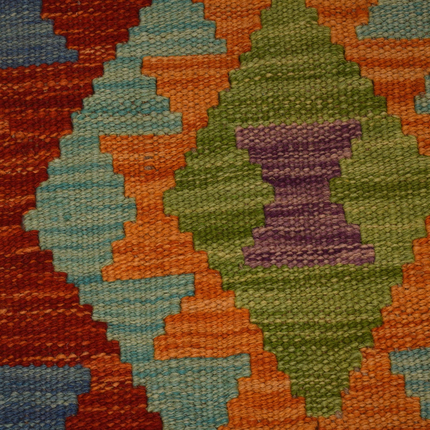 Handmade Multi Kilim Geometric 8' Runner