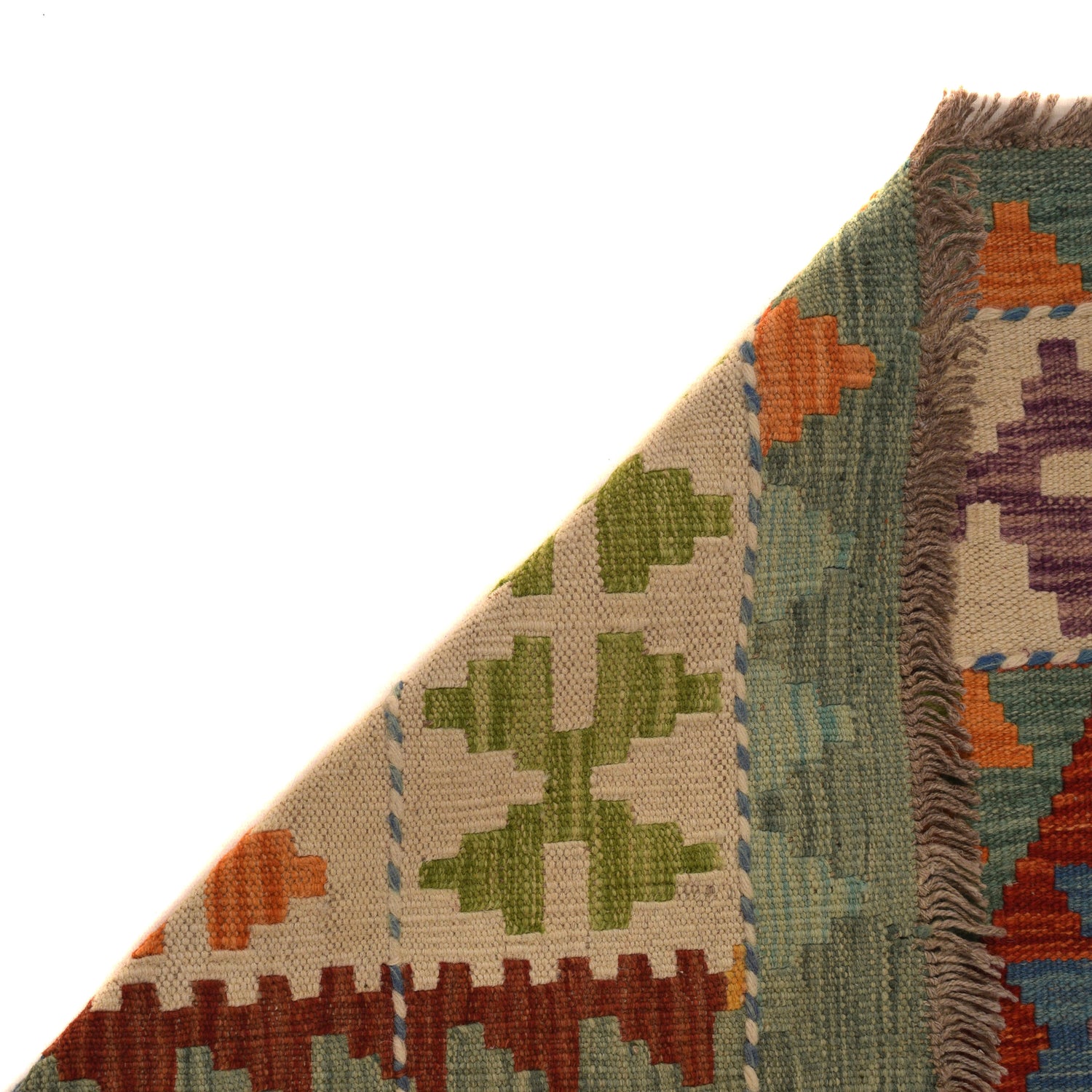 Handmade Multi Kilim Geometric 8' Runner