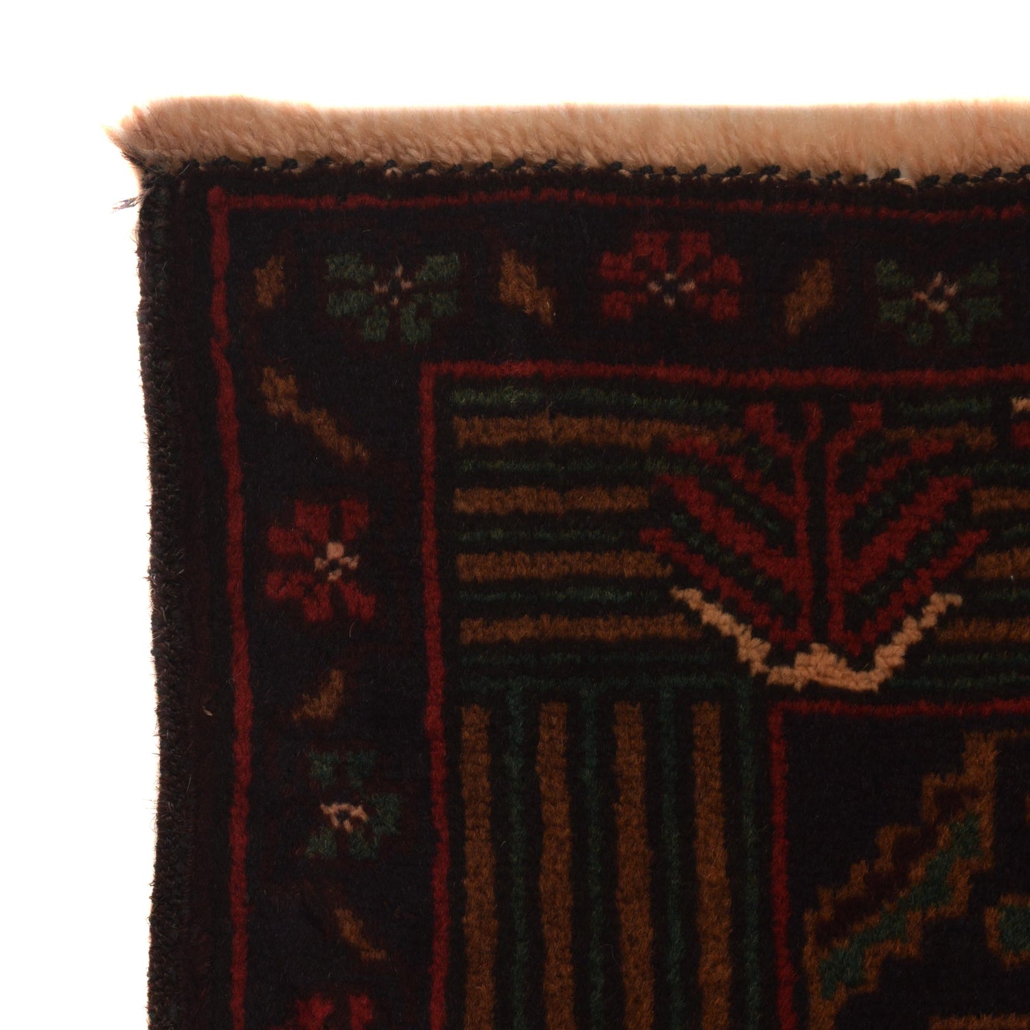 Baluchi Rug Handmade Multi Prayer Design 3x5 ft