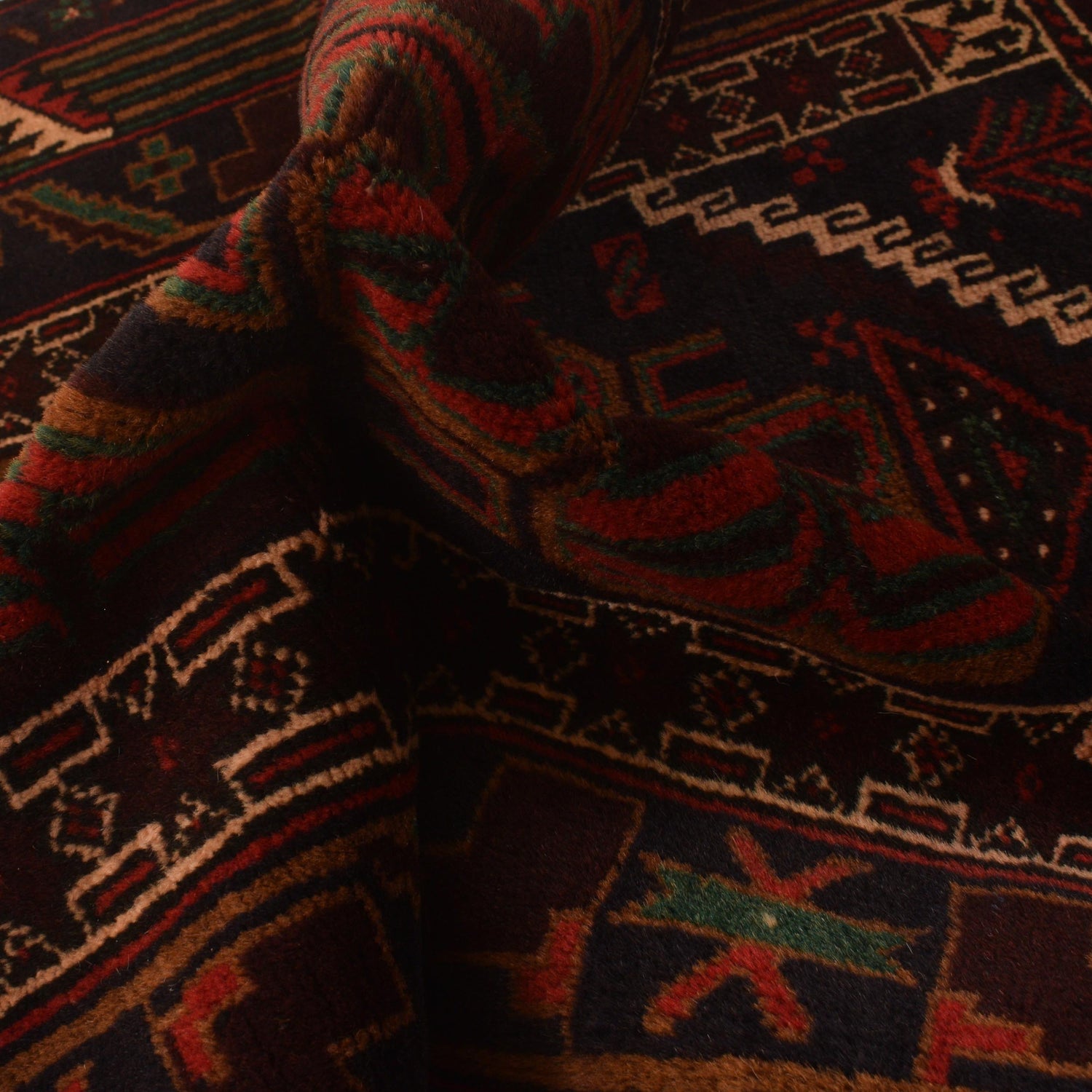 Baluchi Rug Handmade Multi Prayer Design 3x5 ft