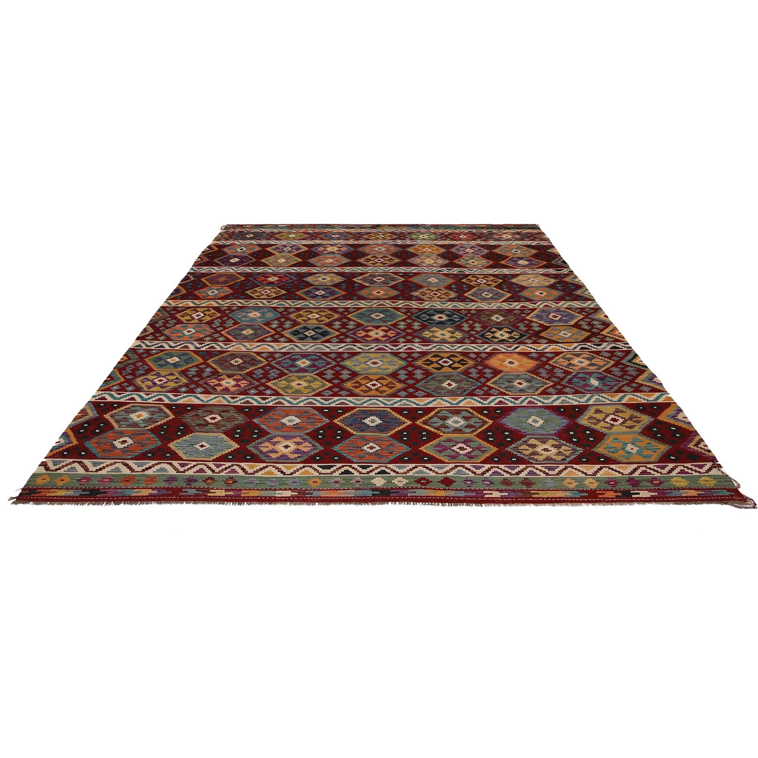 Handmade Multi Kilim Geometric 9x12 ft