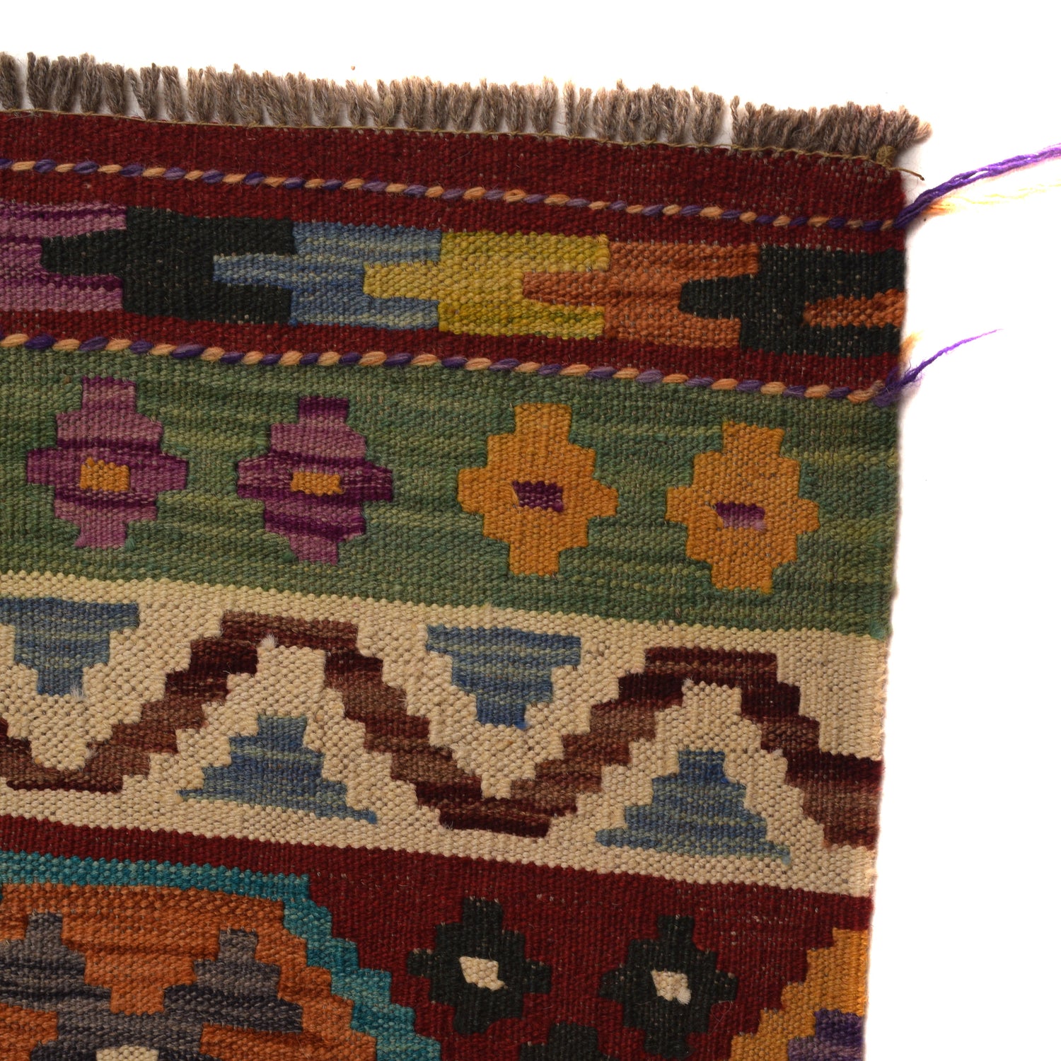 Handmade Multi Kilim Geometric 9x12 ft