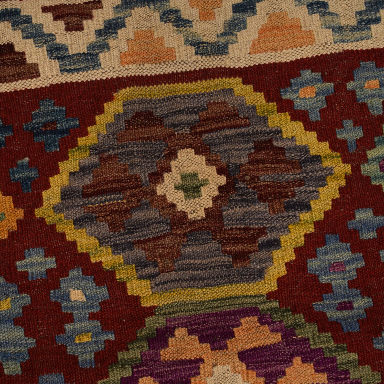 Handmade Multi Kilim Geometric 9x12 ft