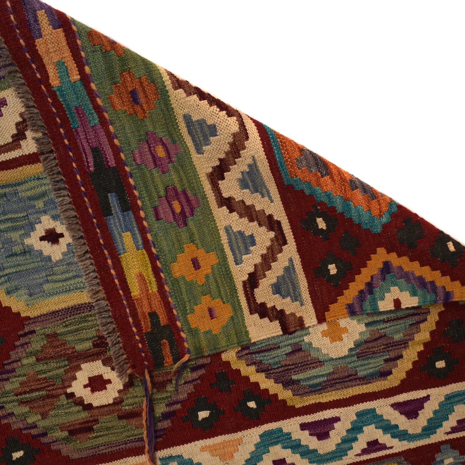 Handmade Multi Kilim Geometric 9x12 ft