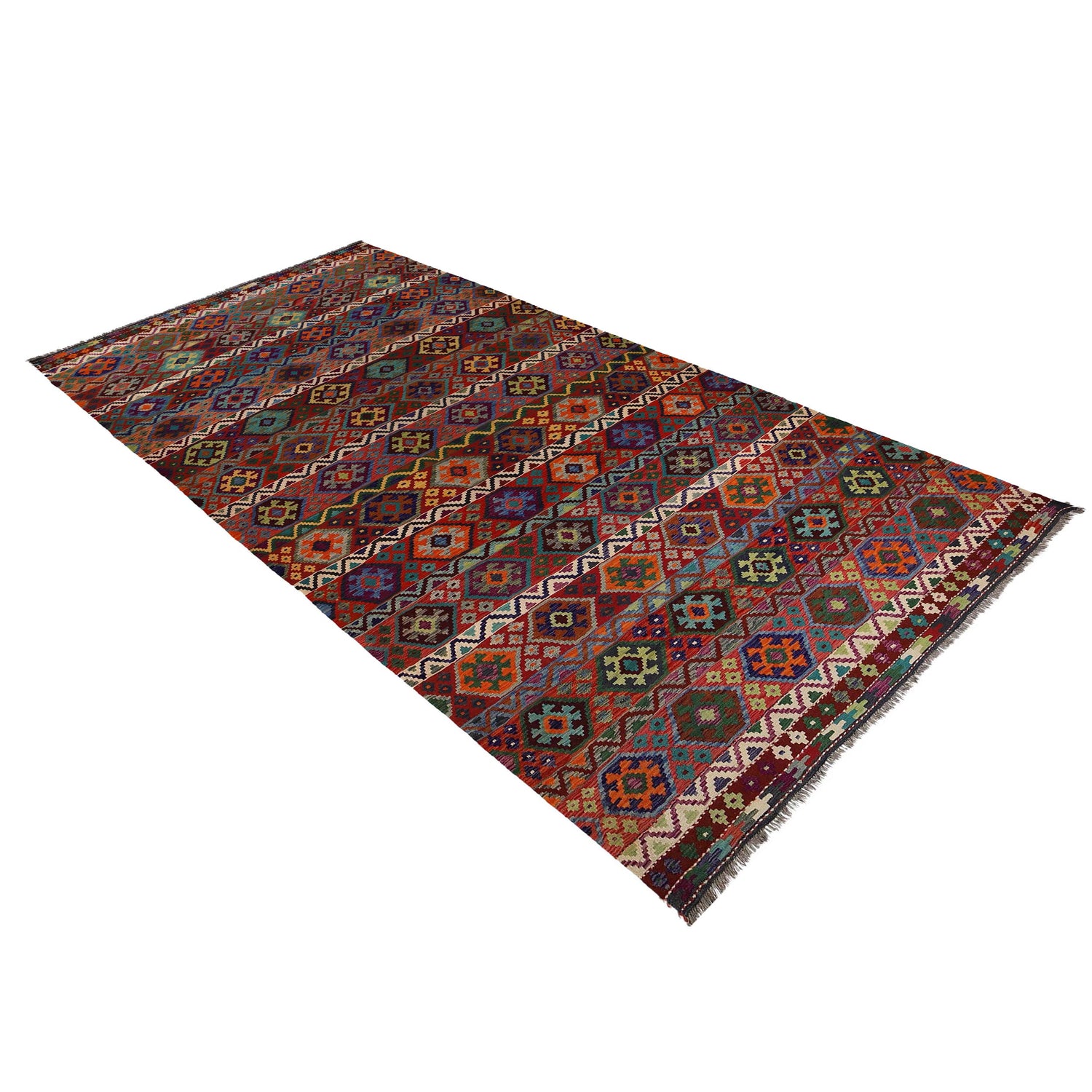 Handmade Multi Kilim Geometric 10x16 ft