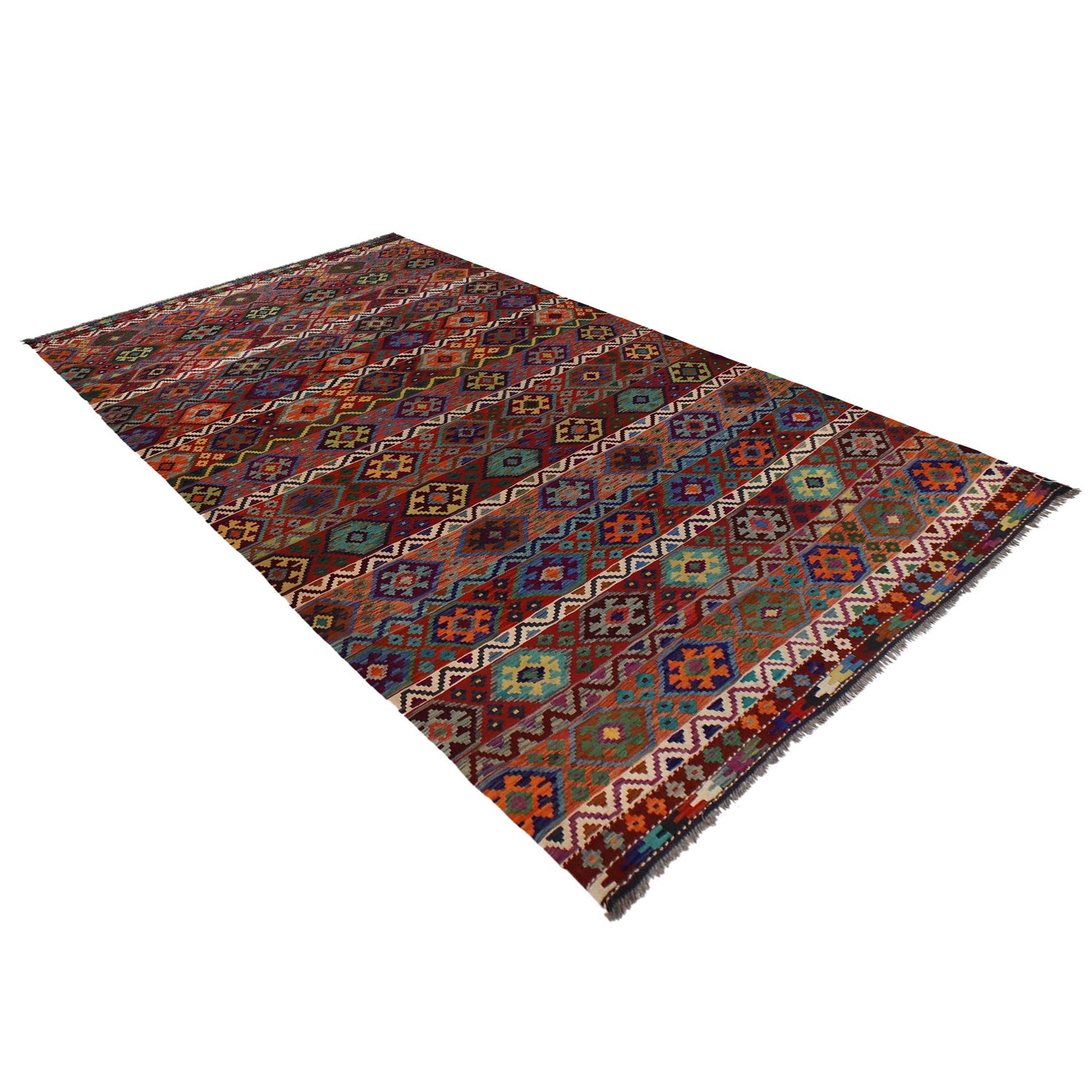 Handmade Multi Kilim Geometric 10x16 ft