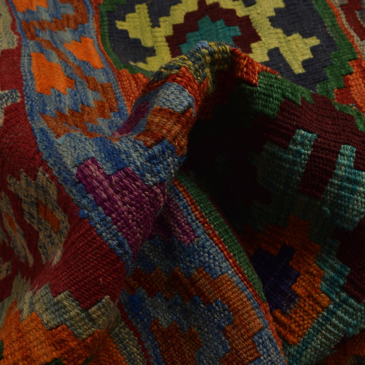 Handmade Multi Kilim Geometric 10x16 ft