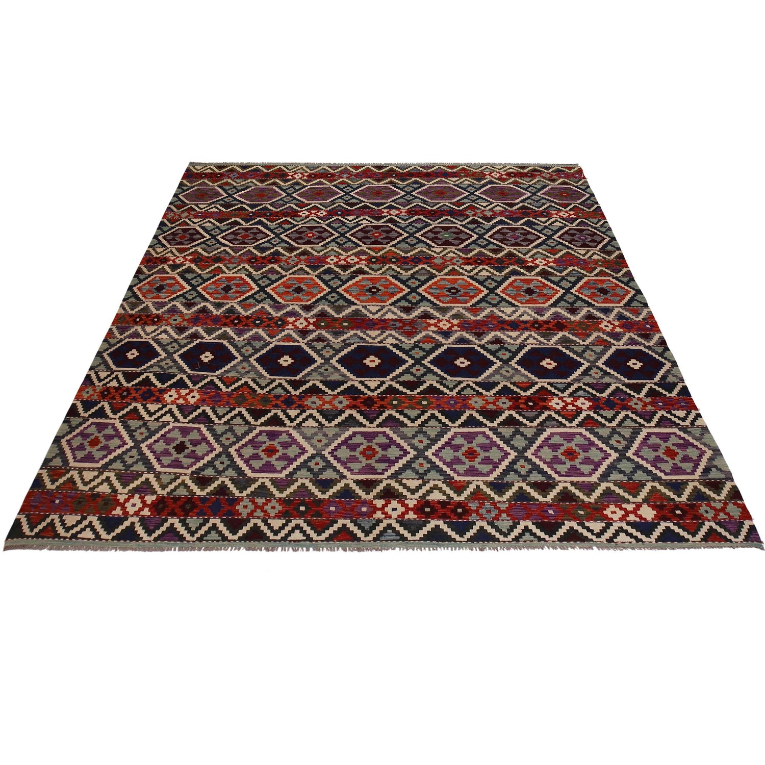 Handmade Multi Kilim Geometric 8x10 ft