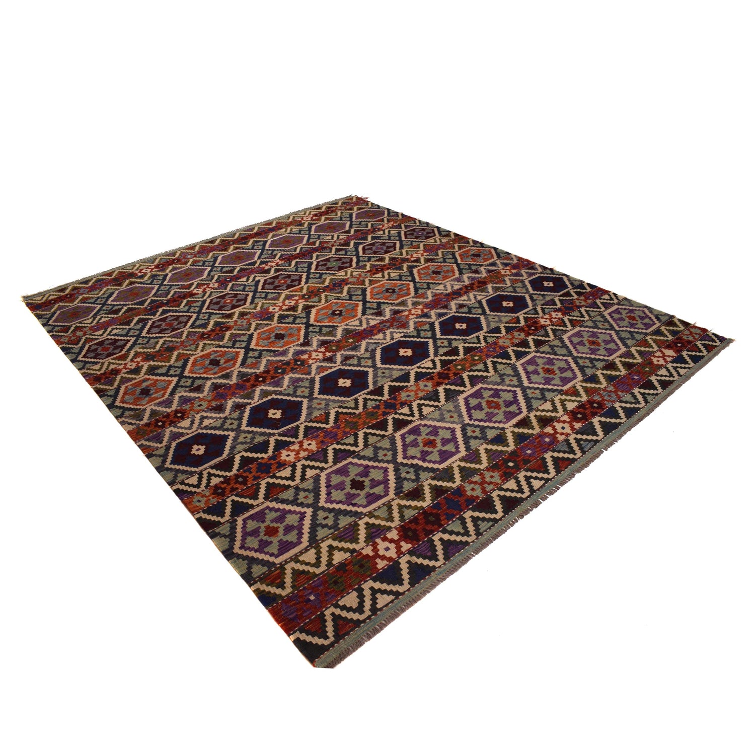 Handmade Multi Kilim Geometric 8x10 ft