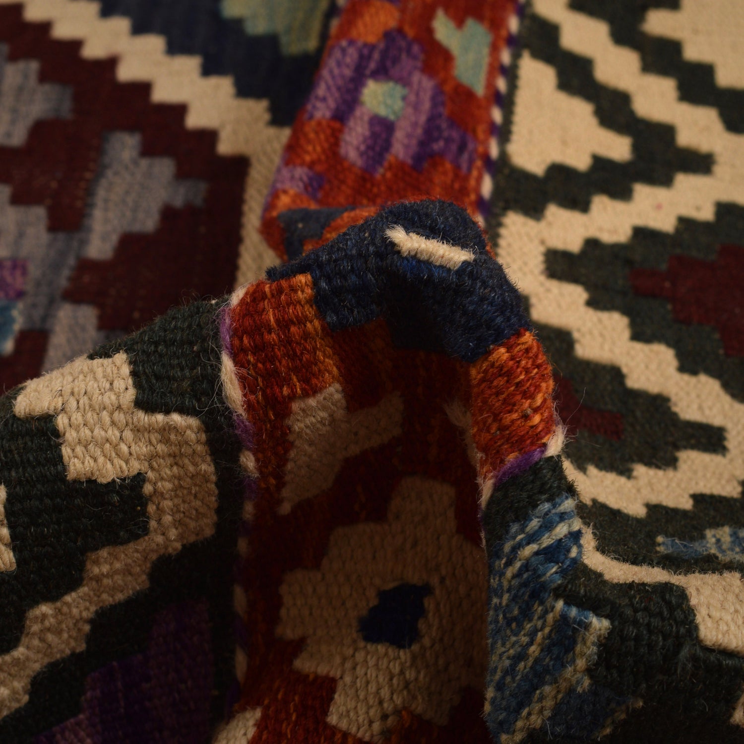 Handmade Multi Kilim Geometric 8x10 ft
