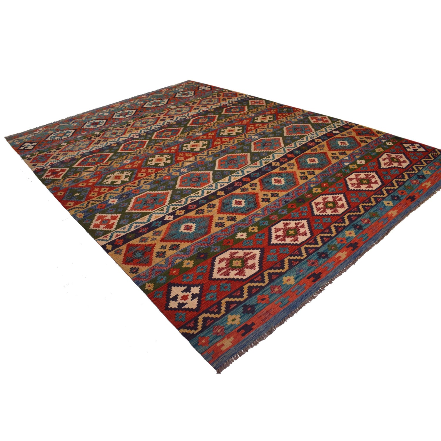 Handmade Multi Kilim Geometric 9x12 ft