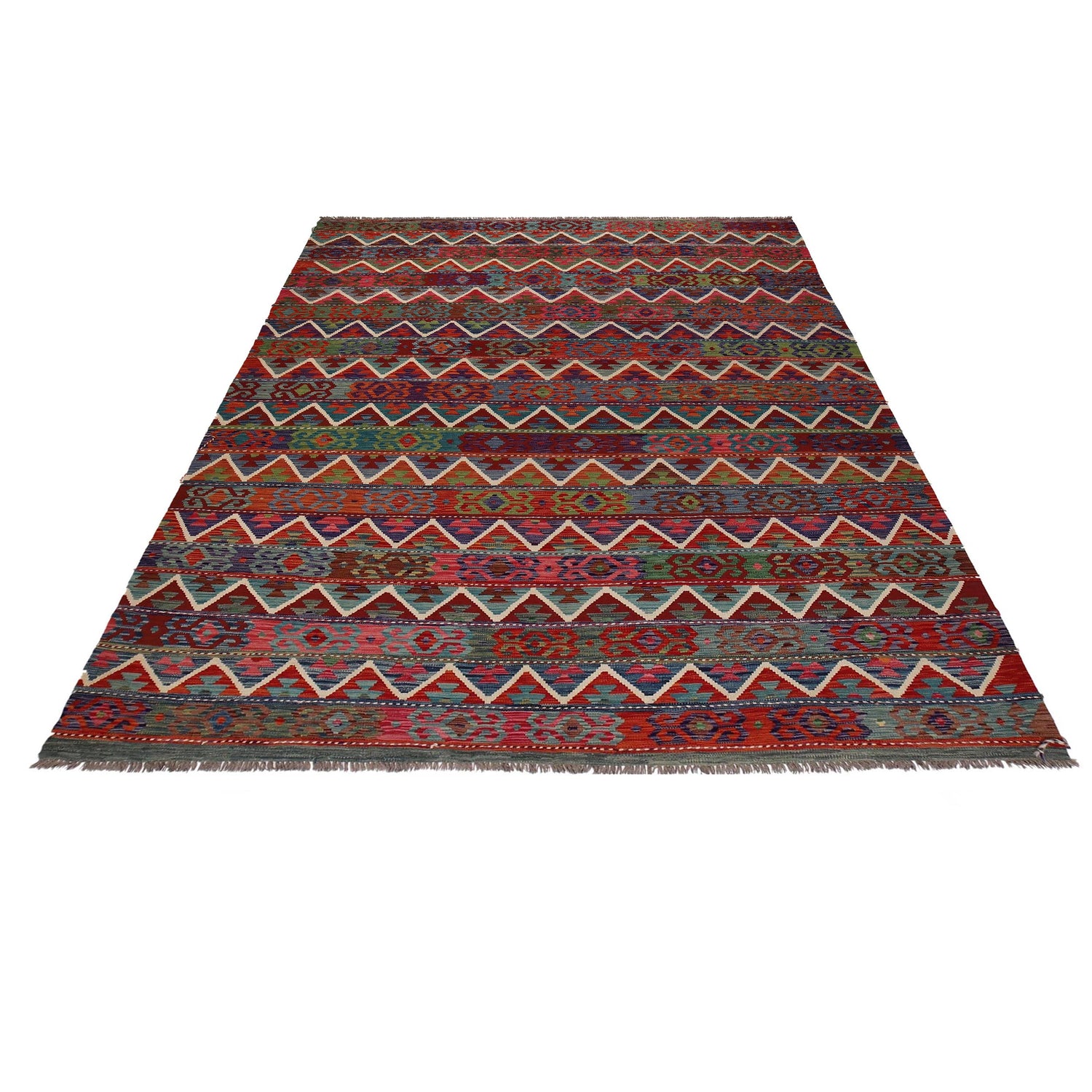 Handmade Multi Kilim Geometric 9x12 ft