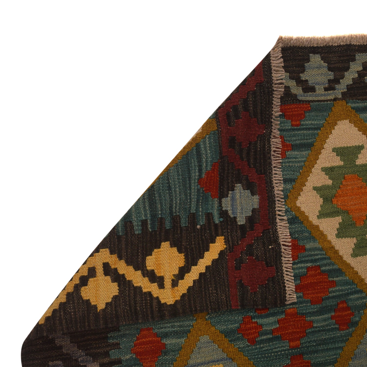 Handmade Multi Kilim Geometric 2x4 ft