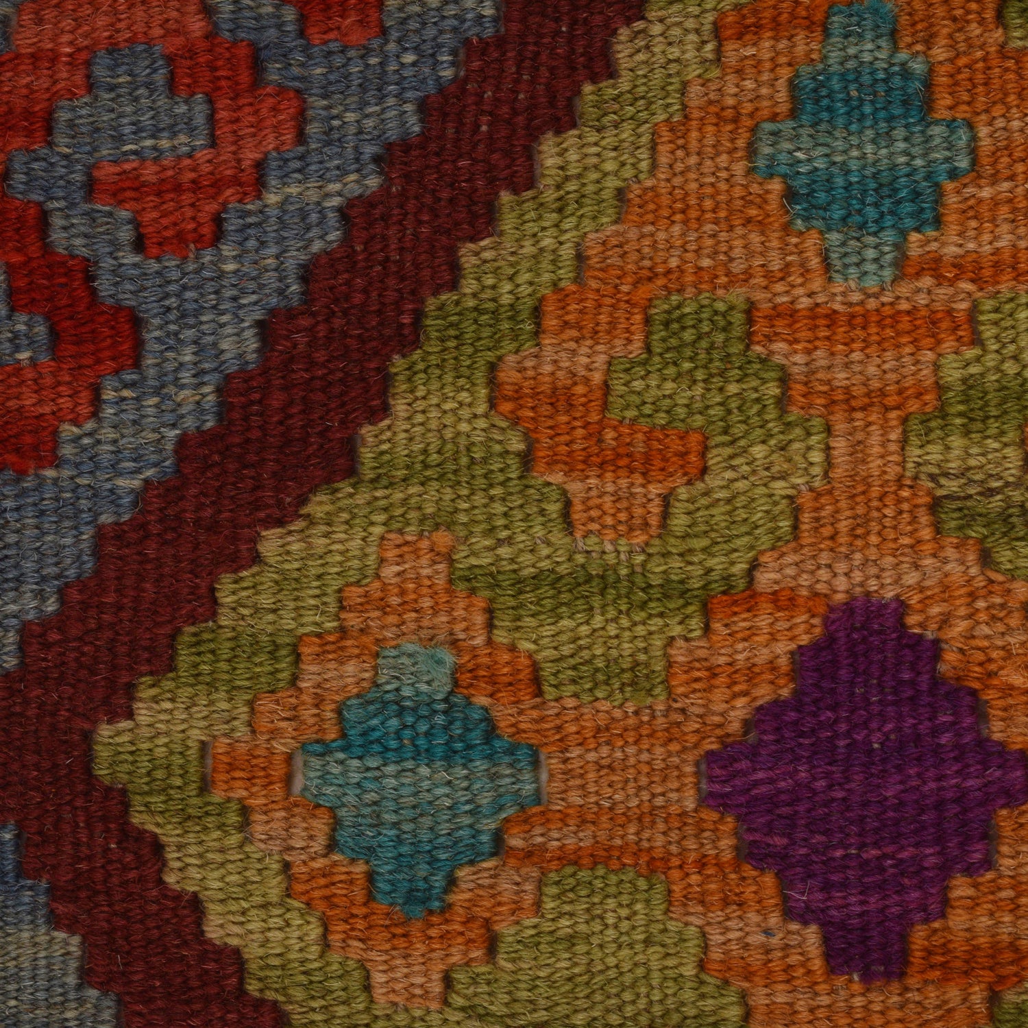 Handmade Multi Kilim Geometric 2x4 ft
