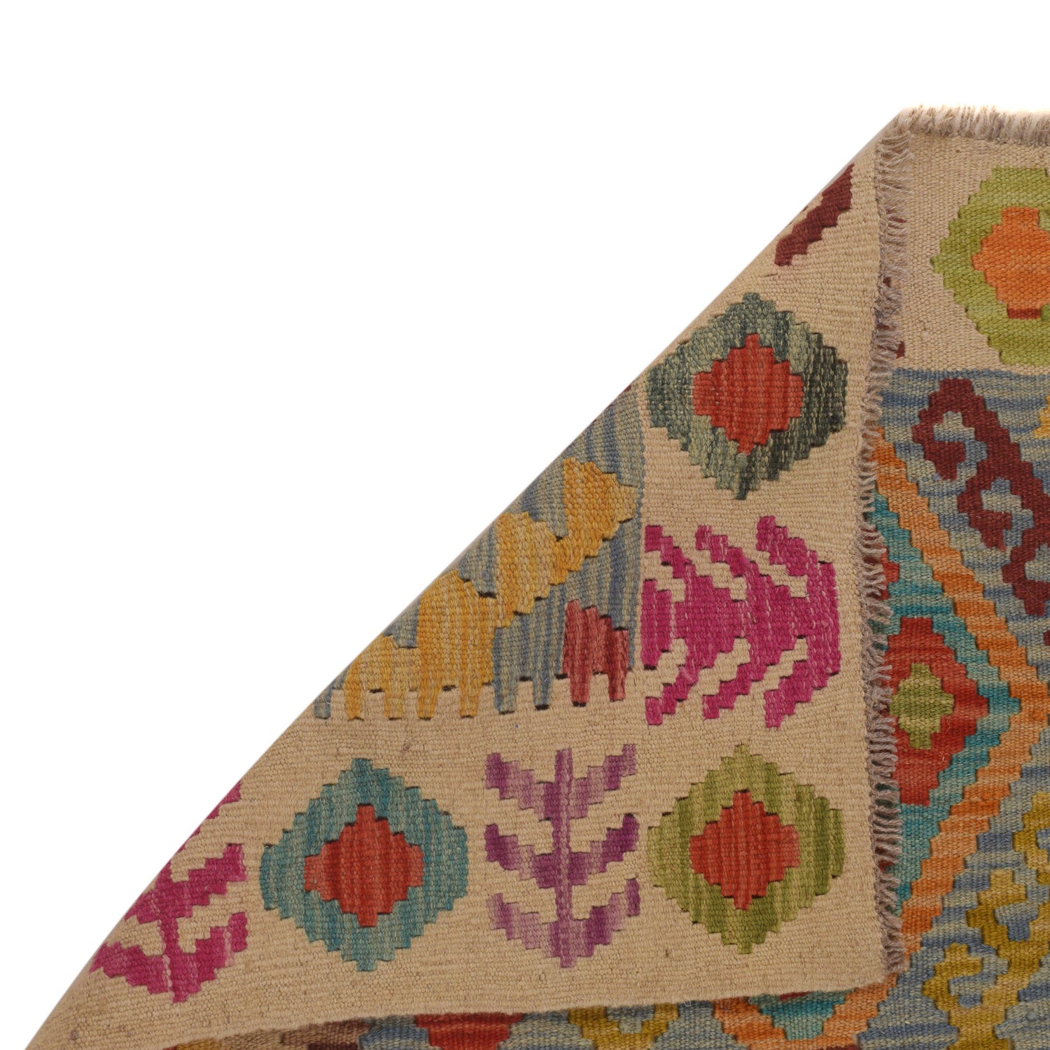 Handmade Multi Kilim Geometric 2x4 ft