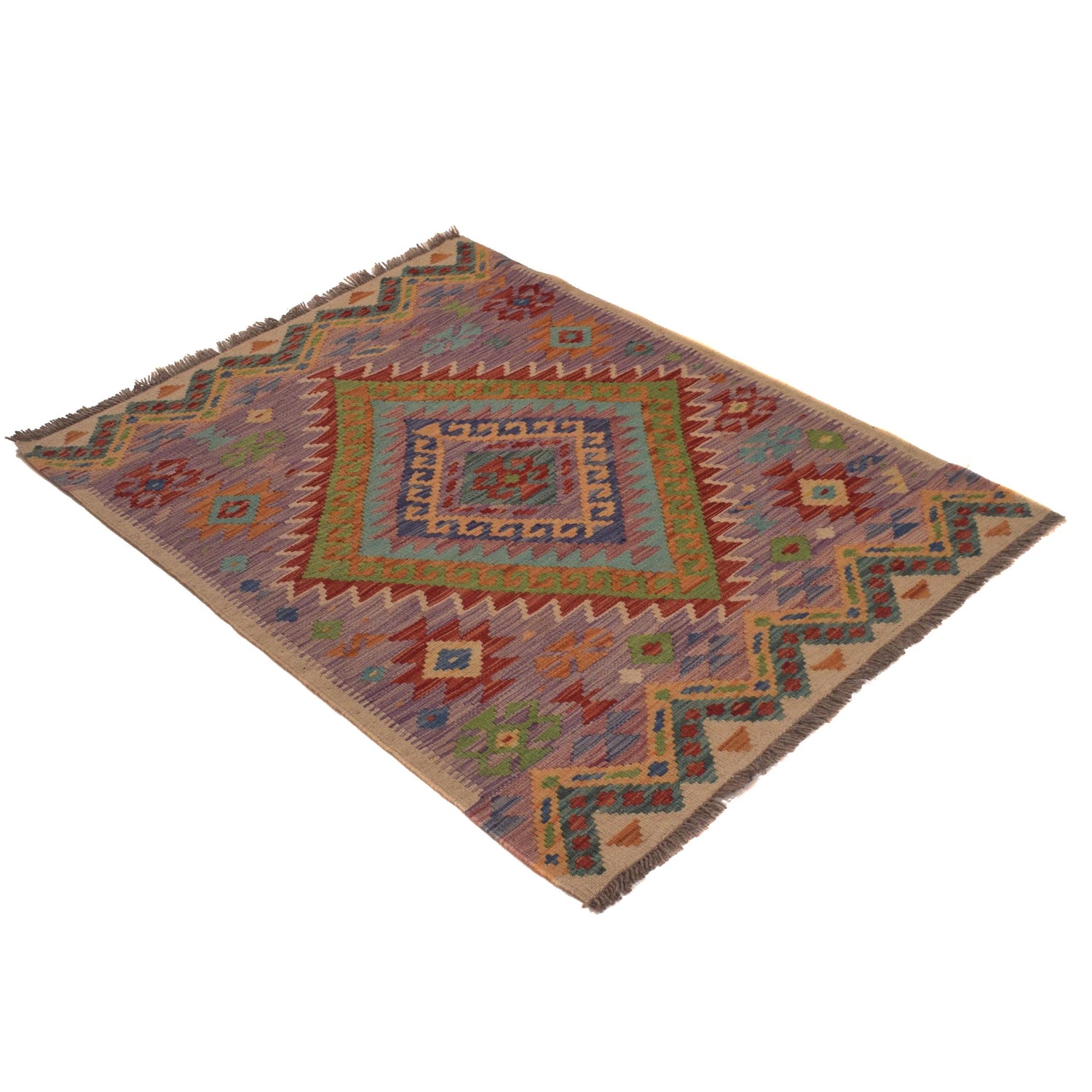 Handmade Multi Kilim Geometric 2x4 ft
