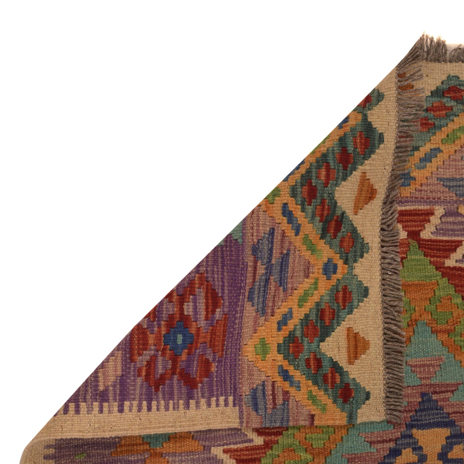 Handmade Multi Kilim Geometric 2x4 ft