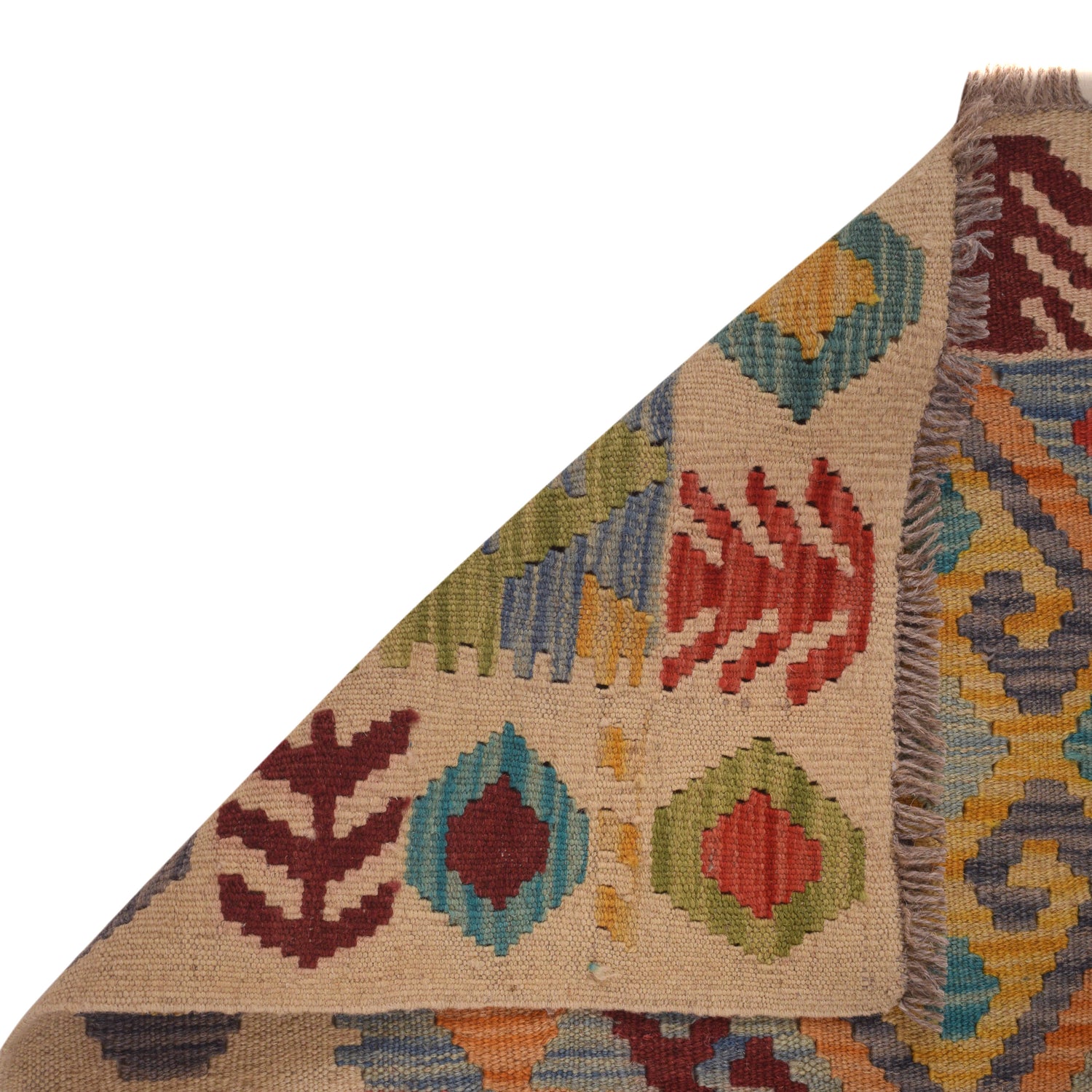 Handmade Multi Kilim Geometric 2x4 ft