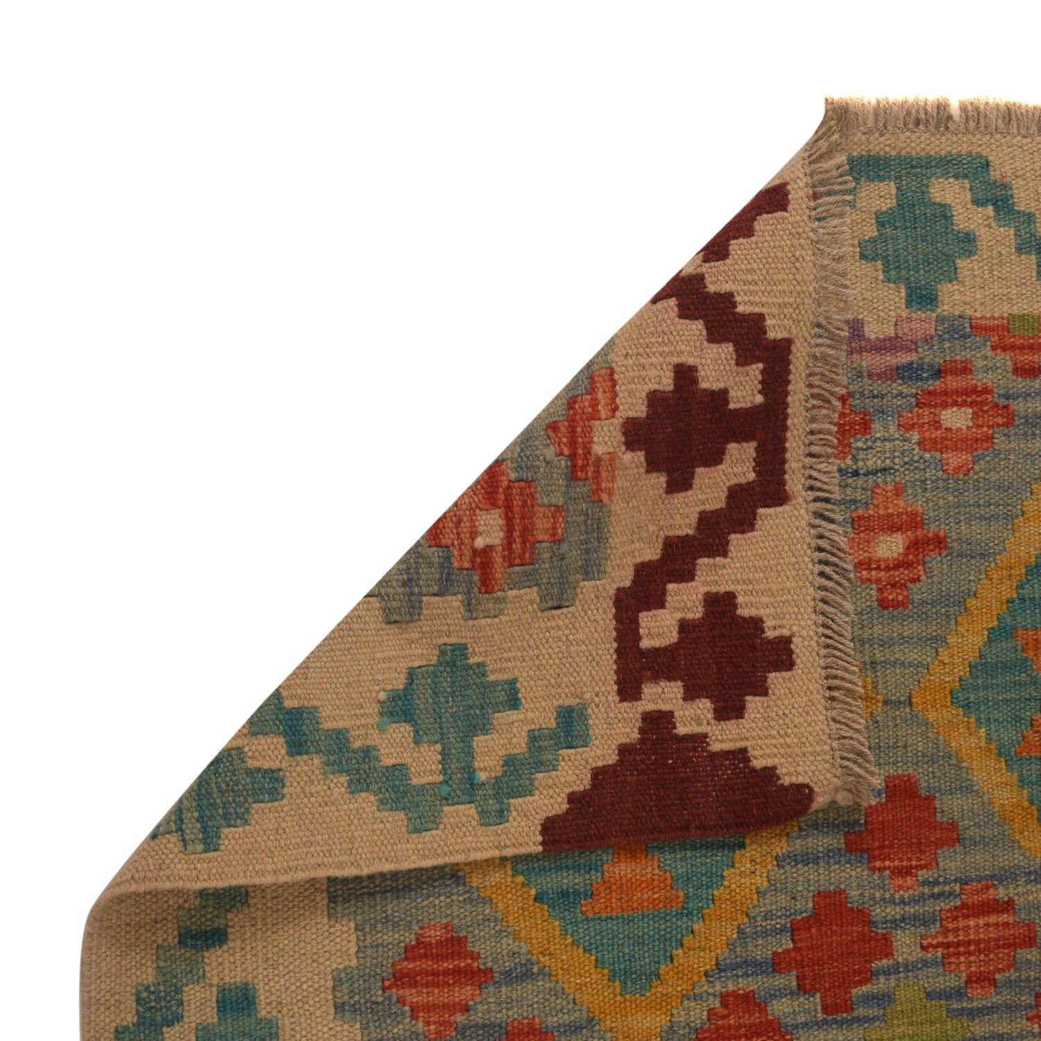 Handmade Multi Kilim Geometric 2x4 ft