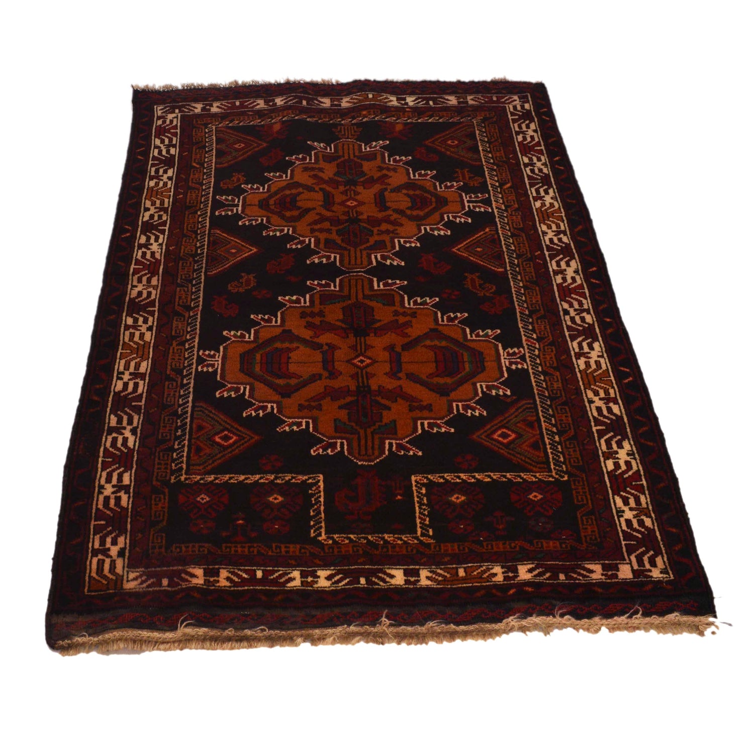 Baluchi Rug Handmade Multi Prayer Design 2x4 ft