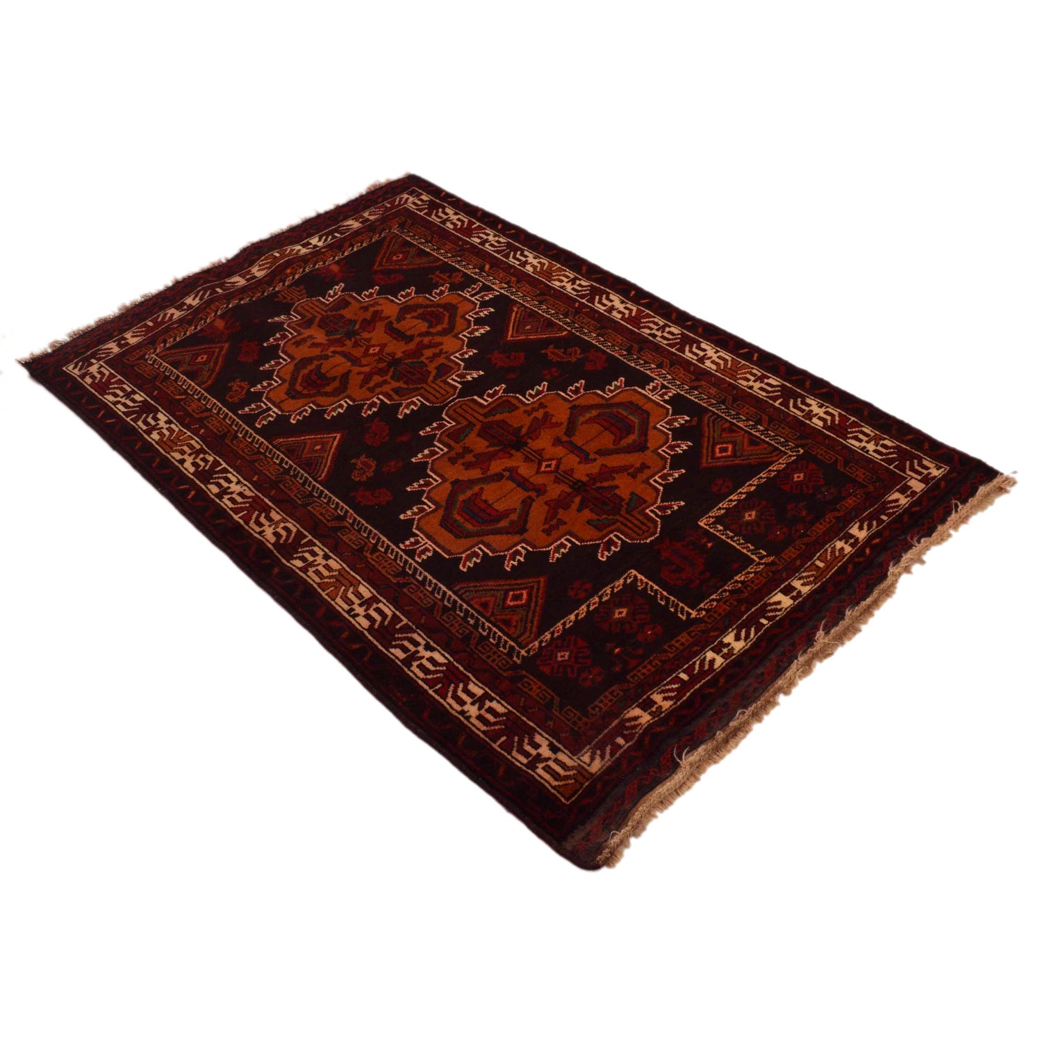Baluchi Rug Handmade Multi Prayer Design 2x4 ft