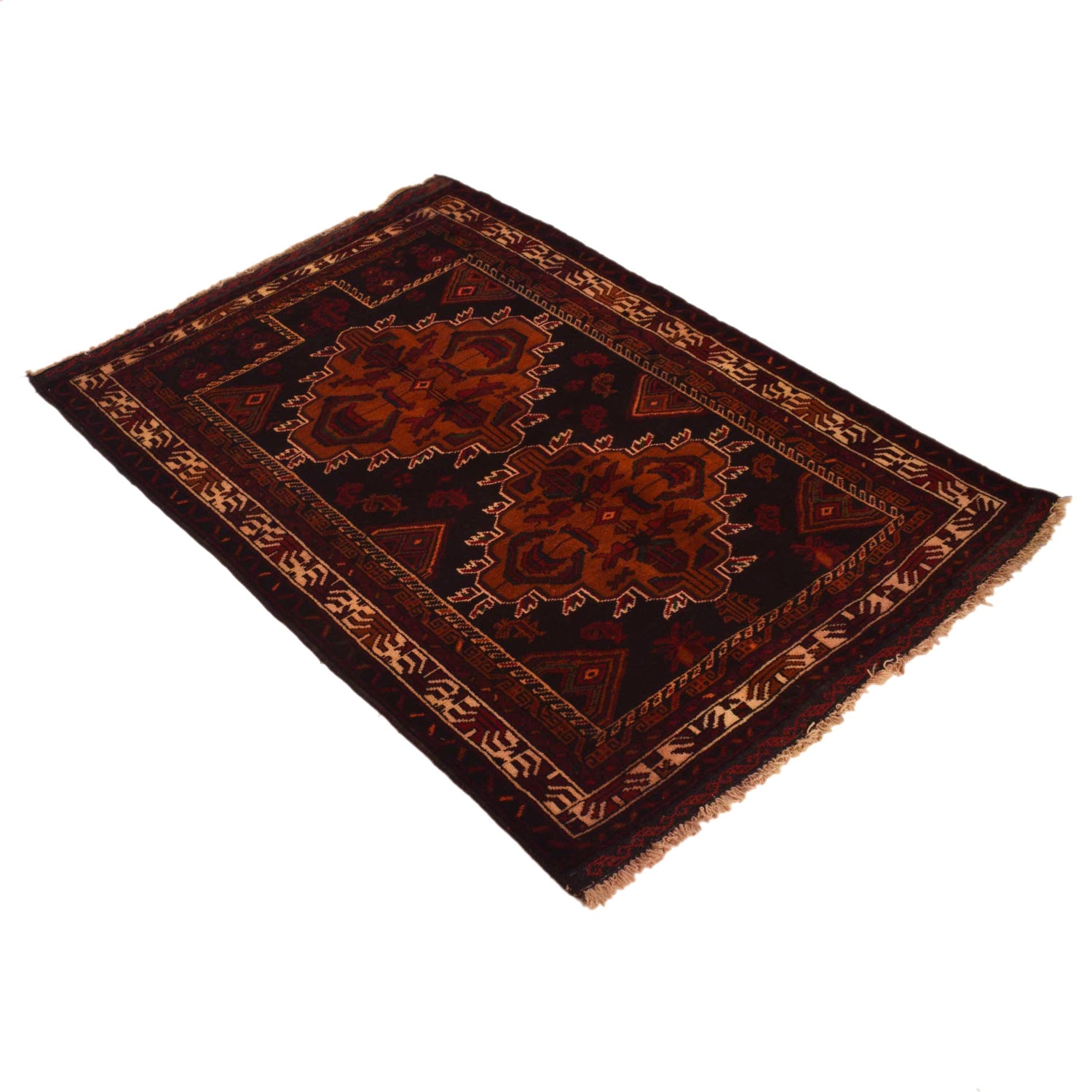 Baluchi Rug Handmade Multi Prayer Design 2x4 ft