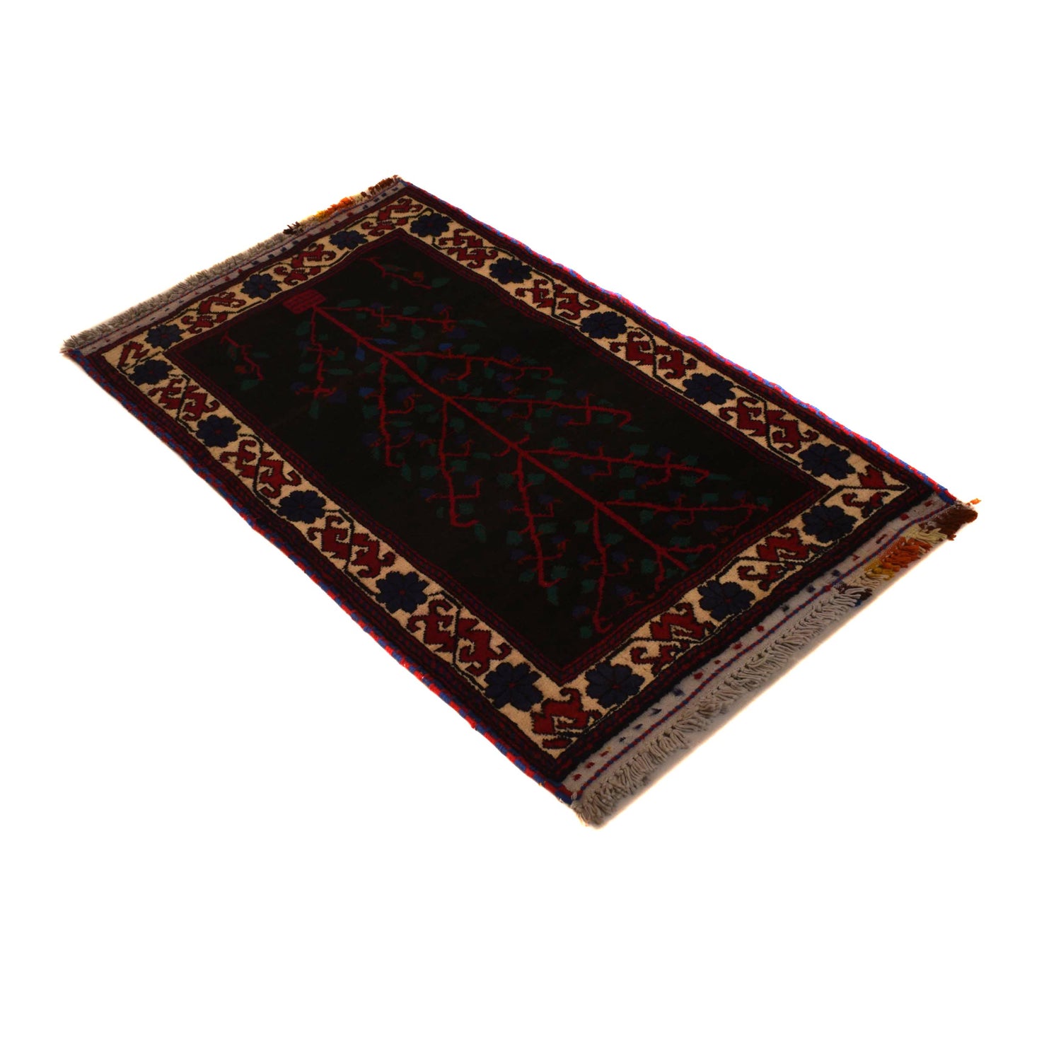 Baluchi Rug Handmade Multi Geometric 2x4 ft