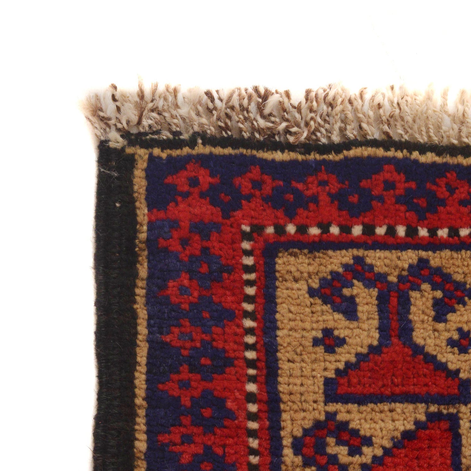 Baluchi Rug Handmade Red Geometric 2x4 ft