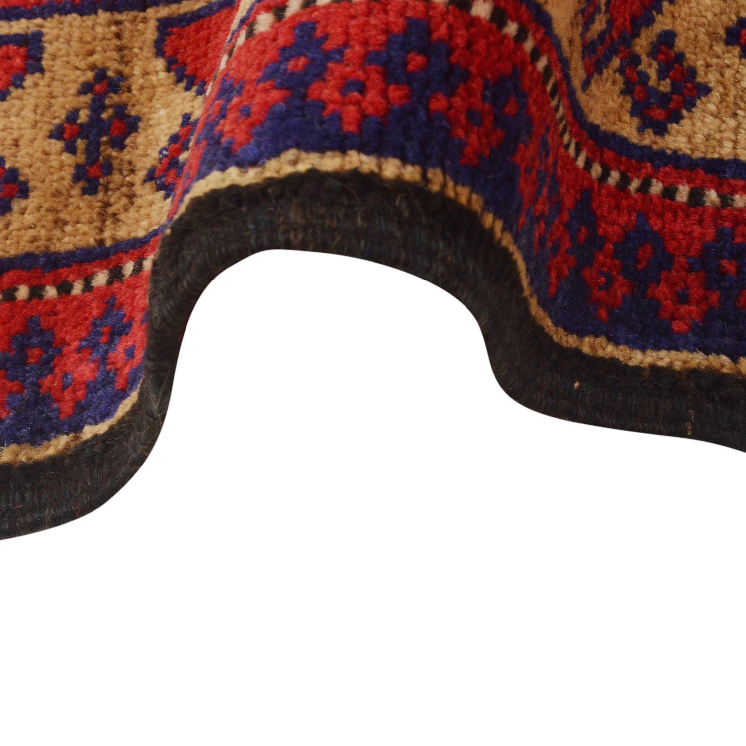 Baluchi Rug Handmade Red Geometric 2x4 ft