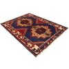 Baluchi Rug Handmade Blue Geometric 4x6 ft