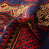 Baluchi Rug Handmade Blue Geometric 4x6 ft