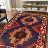 Baluchi Rug Handmade Blue Geometric 4x6 ft