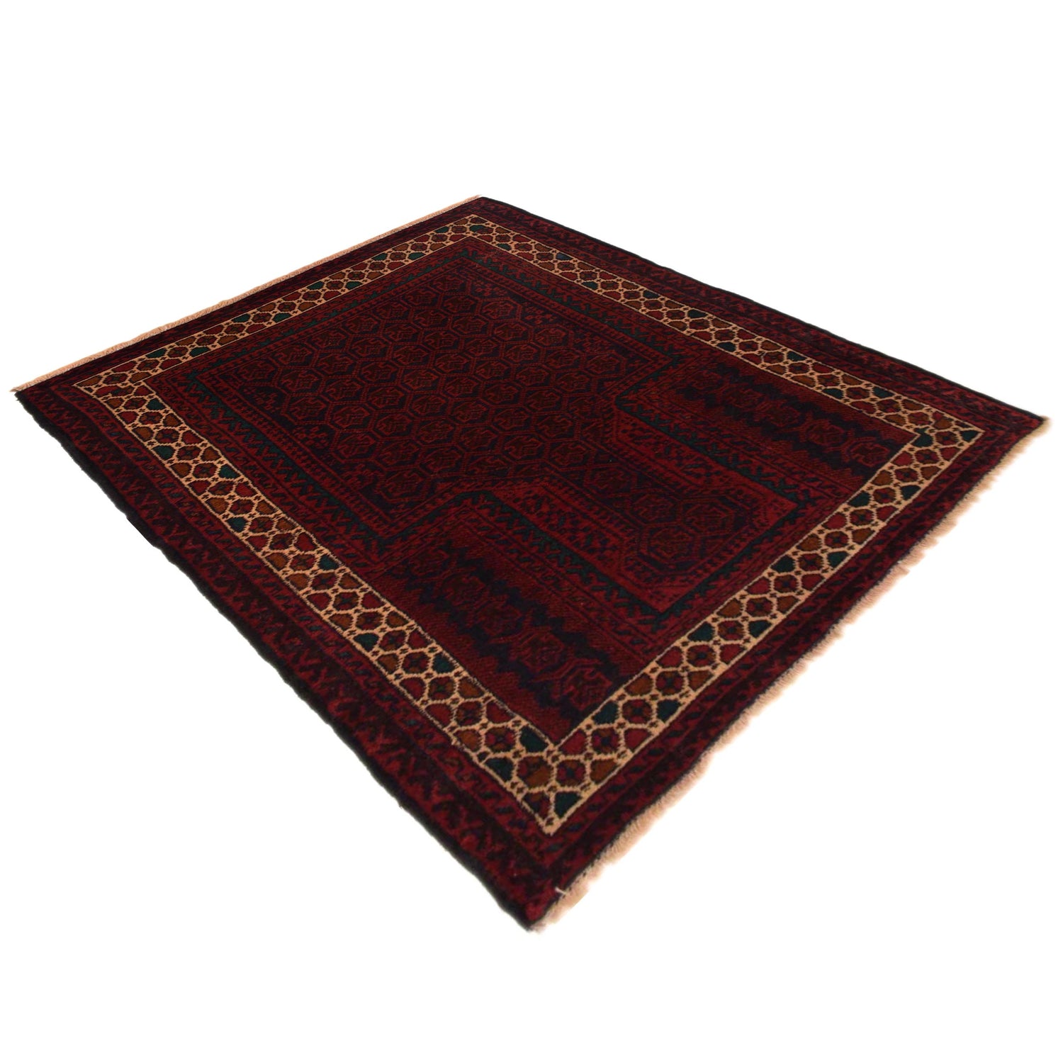 Baluchi Rug Handmade Multi Prayer Design 2x4 ft