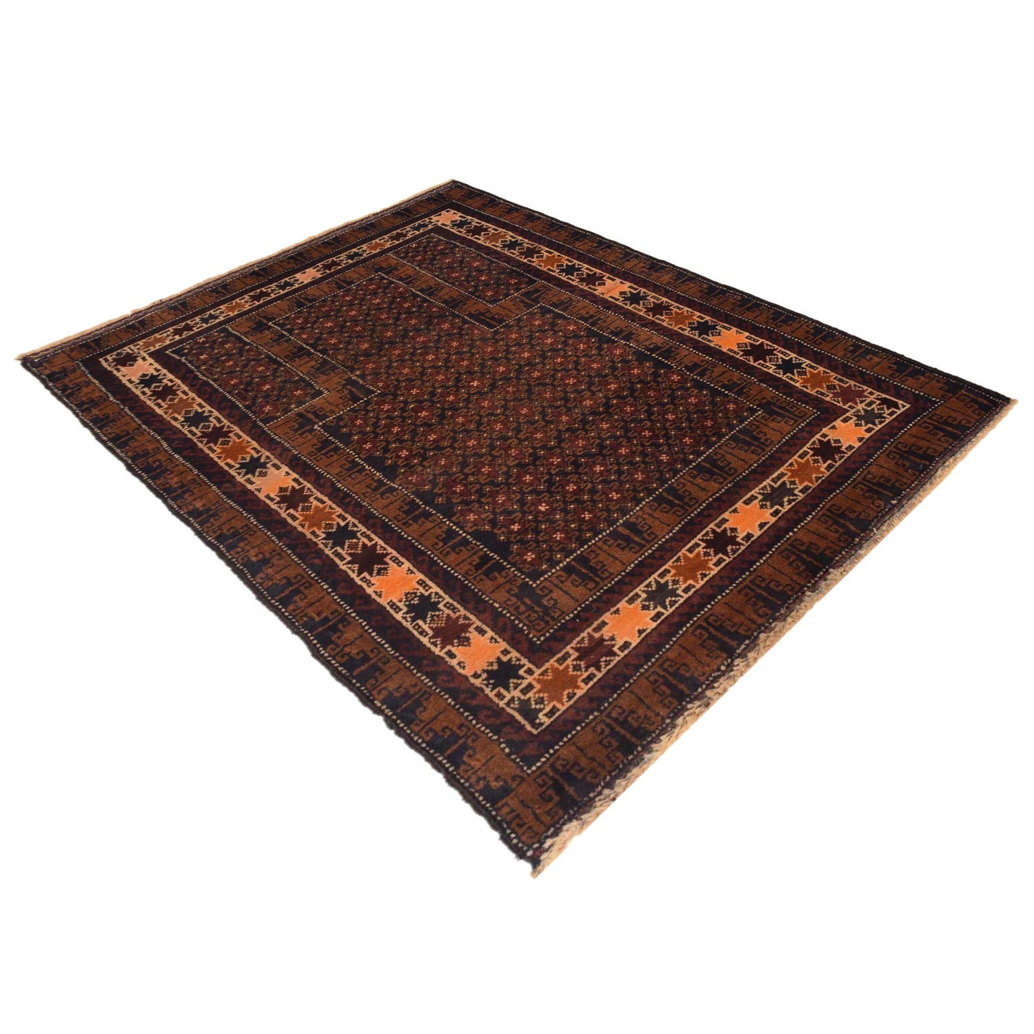 Baluchi Rug Handmade Multi Prayer Design 3x5 ft