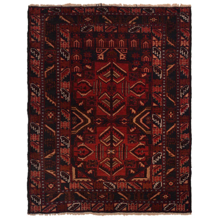 Baluchi Rug Handmade Red Prayer Design 3x5 ft