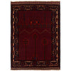 Baluchi Rug Handmade Red Prayer Design 2x4 ft