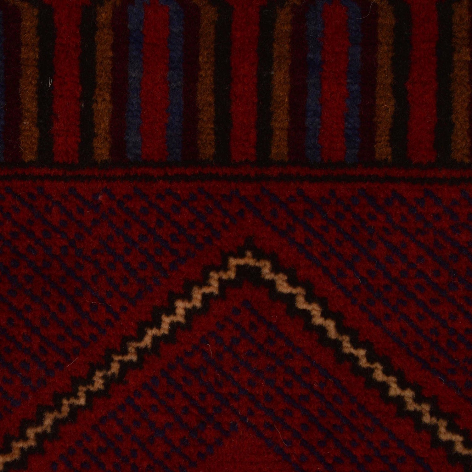 Baluchi Rug Handmade Red Prayer Design 2x4 ft