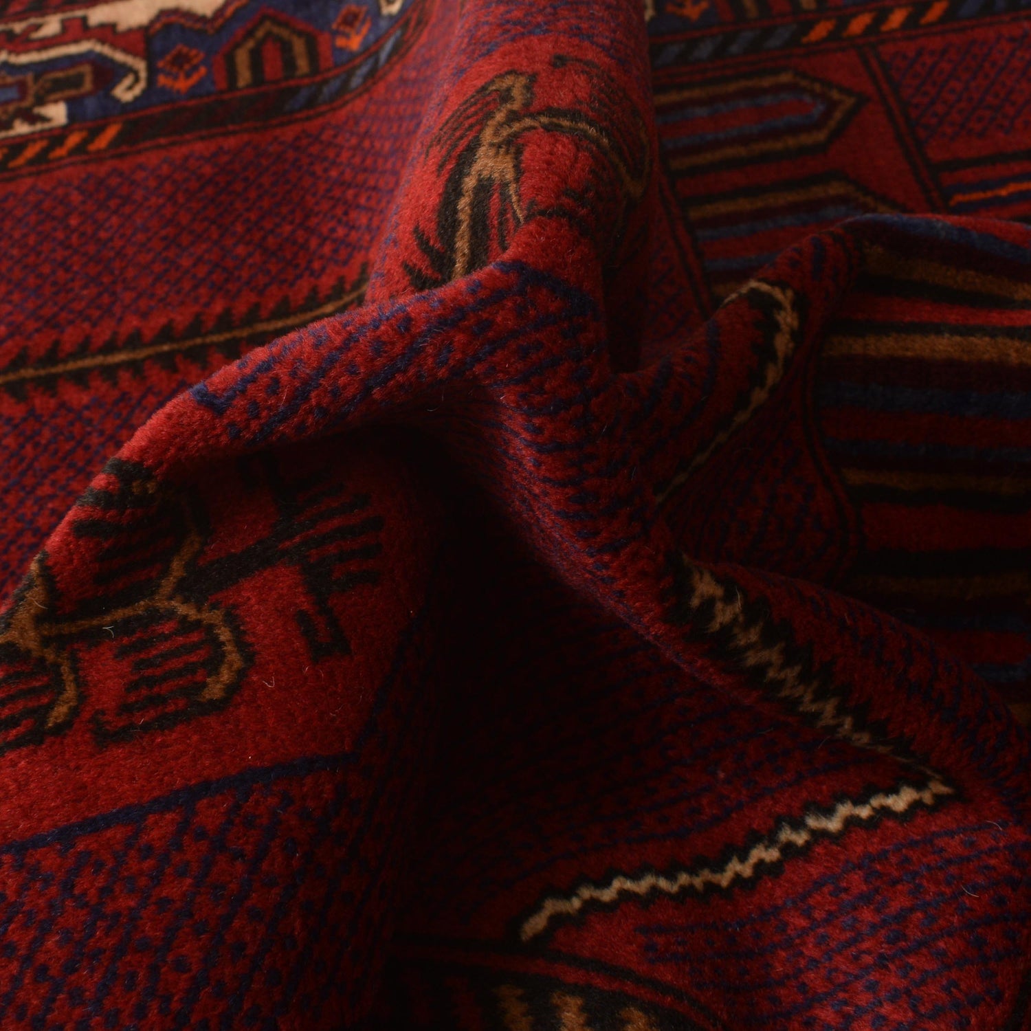 Baluchi Rug Handmade Red Prayer Design 2x4 ft