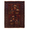 Baluchi Rug Handmade Multi Prayer Design 2x4 ft