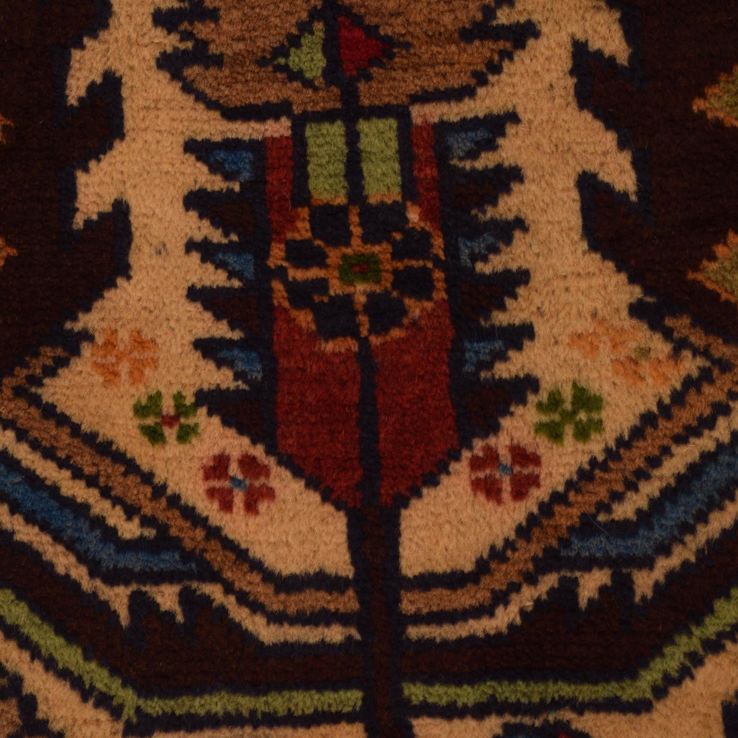 Baluchi Rug Handmade Multi Geometric 3x5 ft