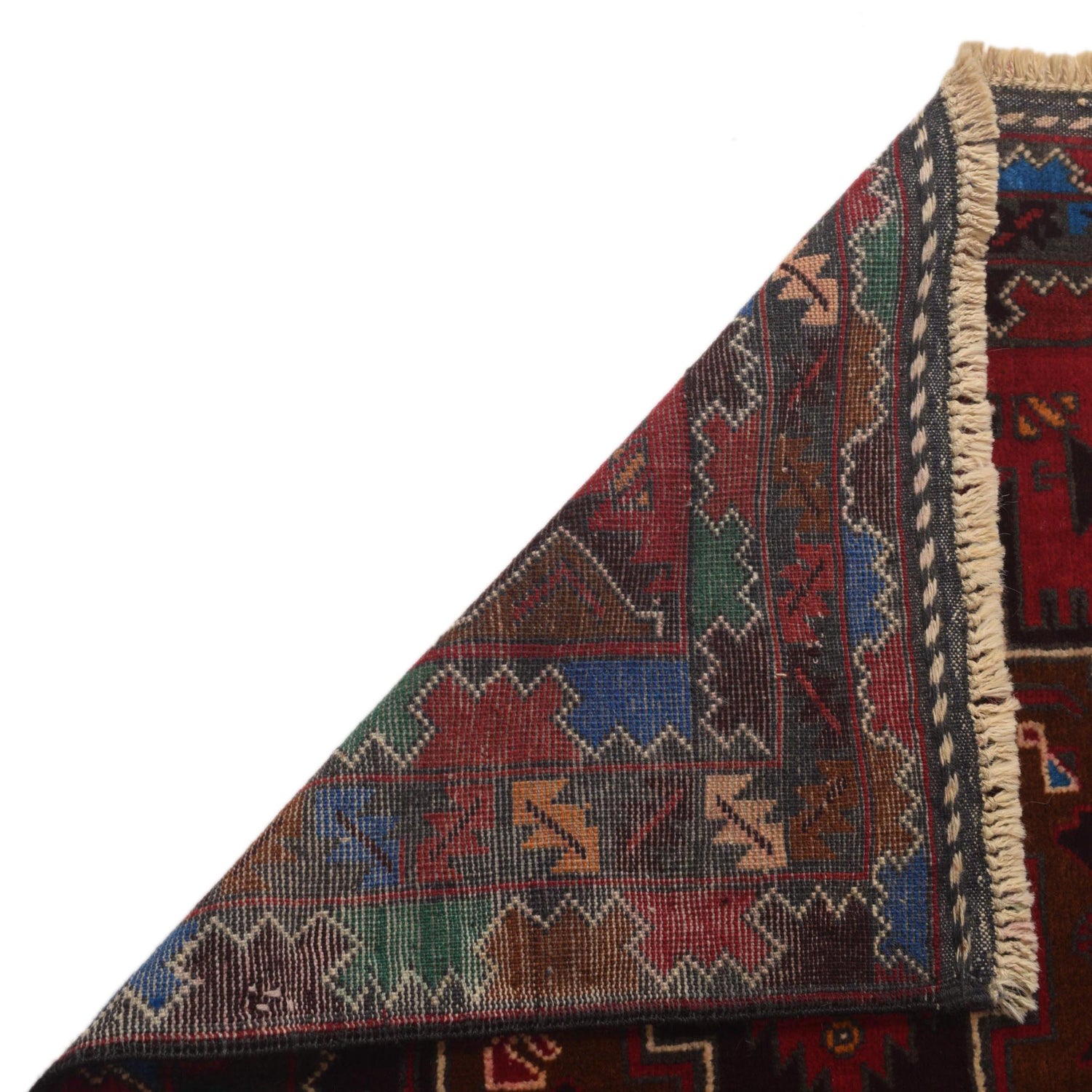 Baluchi Rug Handmade Multi Geometric 3x5 ft