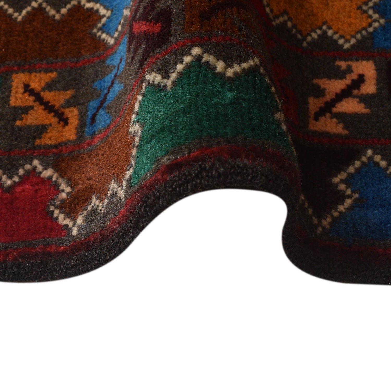 Baluchi Rug Handmade Multi Geometric 3x5 ft