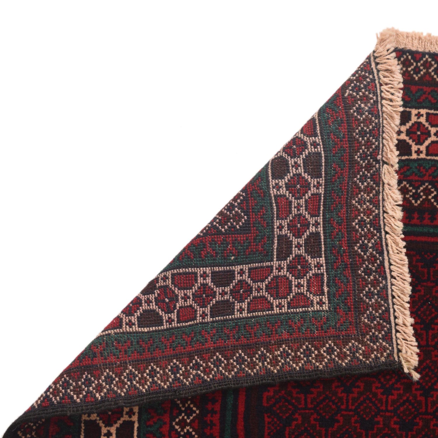 Baluchi Rug Handmade Red Prayer Design 2x4 ft