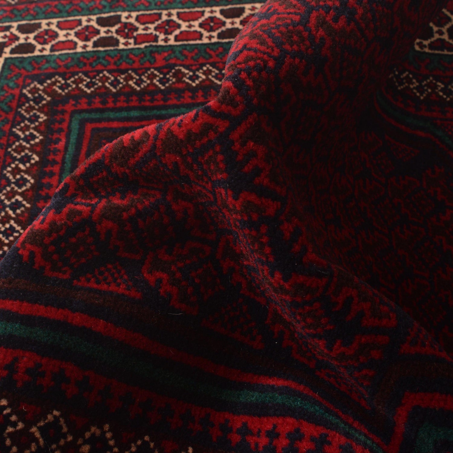 Baluchi Rug Handmade Red Prayer Design 2x4 ft